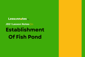Establishment Of Fish Pond