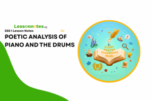 Poetic Analysis Of Piano And The Drums