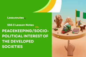 Peacekeeping/Socio-Political Interest Of The Developed Societies
