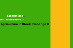Agriculture In Stock Exchange II