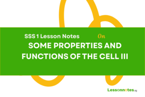 Some Properties And Functions Of The Cell III