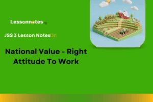 National Value - Right Attitude To Work
