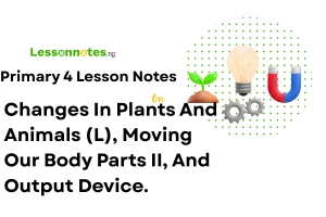 Changes In Plants And Animals (I), Moving Our Body Parts II, And Output Device.