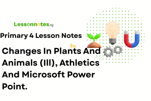 Changes In Plants And Animals (Ill), Athletics And Microsoft Power Point.