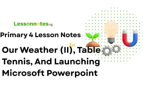 Our Weather (II), Table Tennis, And Launching Microsoft Powerpoint