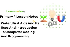 Water, First Aids And Its Uses And Introduction To Computer Coding