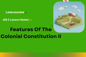 Features Of The Colonial Constitution II