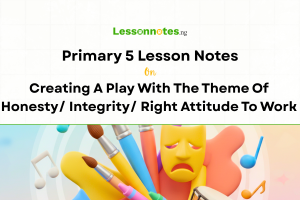 Creating A Play With The Theme Of Honesty/ Integrity/ Right Attitude To Work