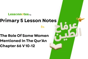 The Role Of Some Women Mentioned In The Qur'An Chapter 66 V 10-12