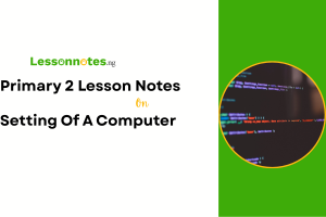 Setting Of A Computer