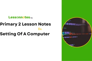 Setting Of A Computer