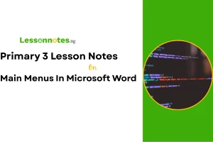 Main Menus In Microsoft Word