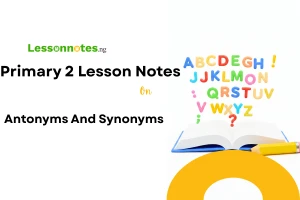 Antonyms And Synonyms