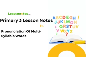 Pronunciation Of Multi-Syllabic Words