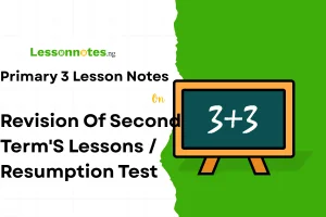 Revision of Second Term's Lessons / Resumption Test