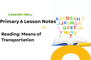 Reading: Means of Transportation