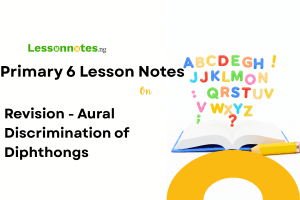 Speech Work: Revision - Aural Discrimination of Diphthongs
