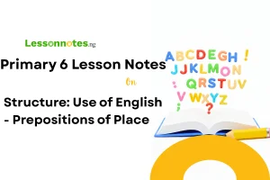 Structure: Use of English - Prepositions of Place
