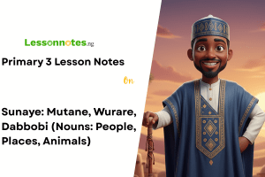 Sunaye: Mutane, Wurare, Dabbobi (Nouns: People, Places, Animals)