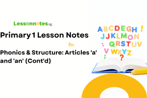 Phonics & Structure: Articles 'a' and 'an' (Cont'd)