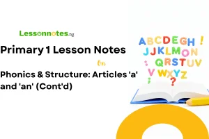 Phonics & Structure: Articles 'a' and 'an' (Cont'd)