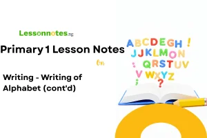 Writing - Writing of Alphabet (cont'd)
