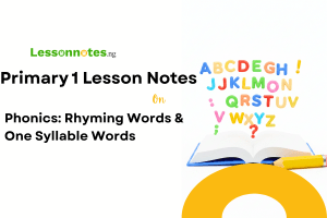 Phonics: Rhyming Words & one Syllable Words