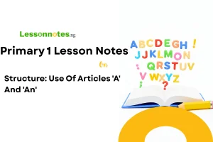 Structure: Use of Articles 'A' And 'An'