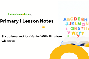 Structure: Action Verbs with Kitchen Objects