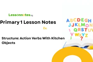 Structure: Action Verbs with Kitchen Objects