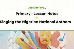 Singing the Nigerian National Anthem